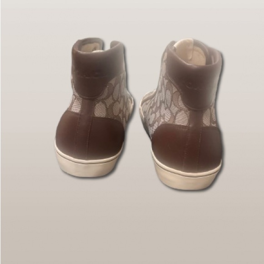 COACH Men brown hightops 13.5 - Picture 3 of 6